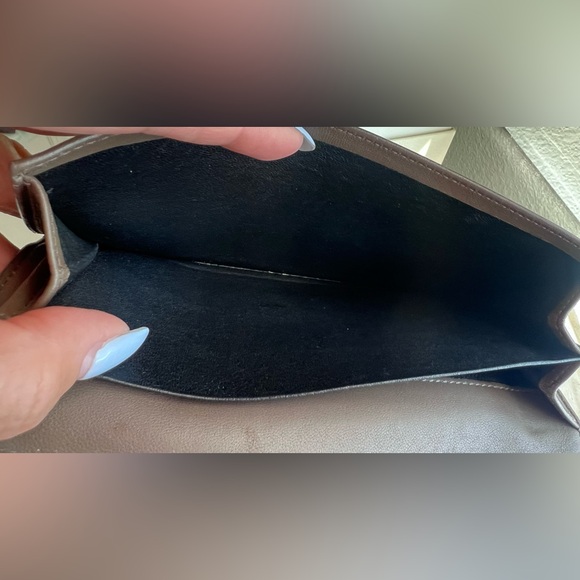 EUC Bottega Veneta Intrecciato Snap Long Leather Wallet Brown Grey Color - Picture 8 of 12